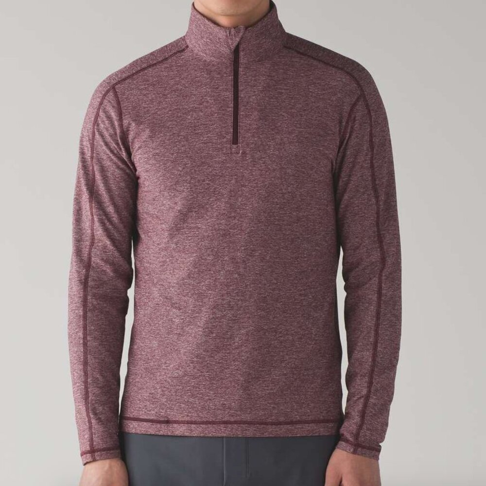 Lululemon Surge Warm 1/2 Zip, Heathered Cassis